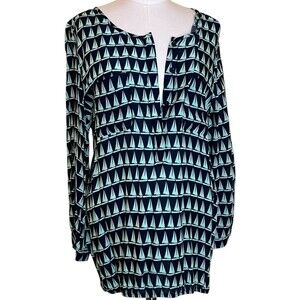 Gap Women’s Long Sleeve Preppy Sailboat Print Blouse Size Small